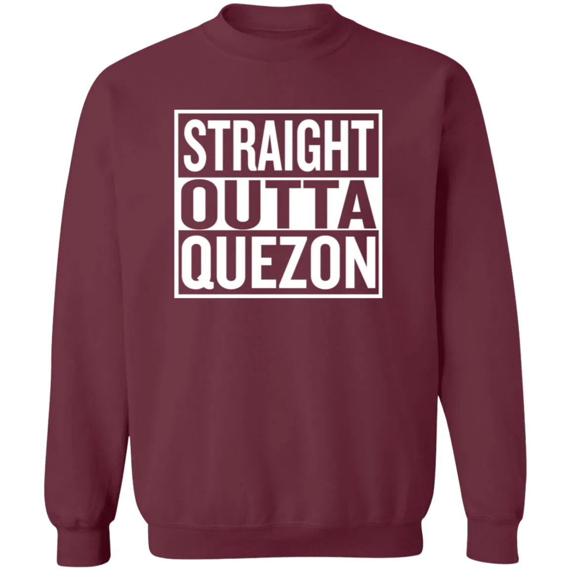 Straight Outta Quezon Unisex Crewneck Pullover Sweatshirt
