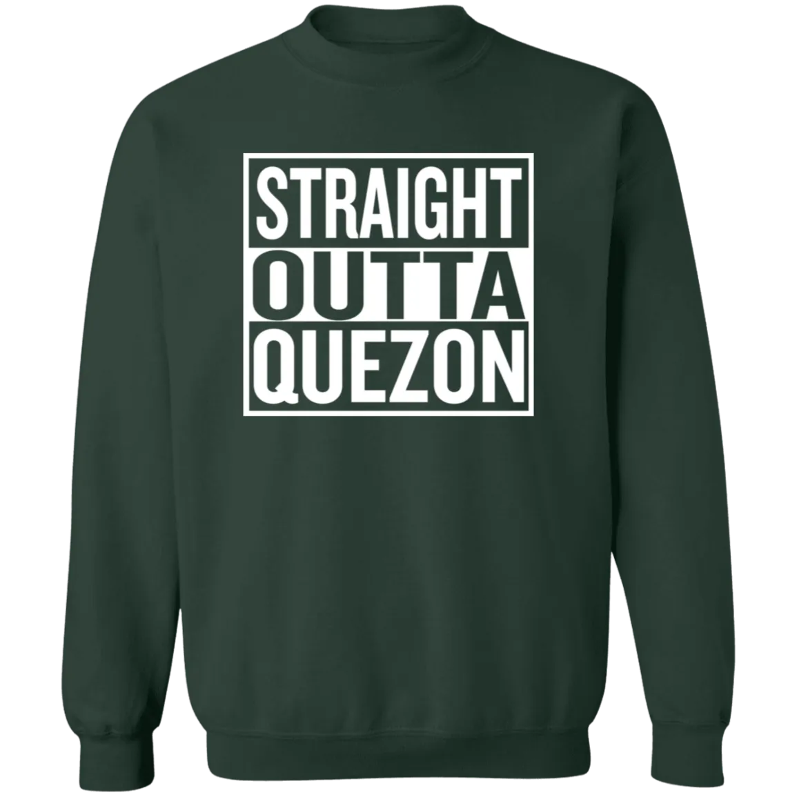 Straight Outta Quezon Unisex Crewneck Pullover Sweatshirt