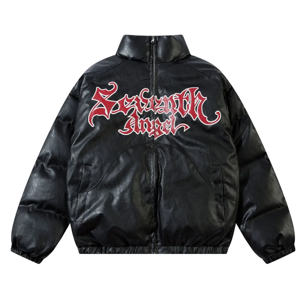Street Flame Letters Embroidered Coat