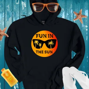 Summer Vibes Hoodie With Palm Tree Sunglasses Design