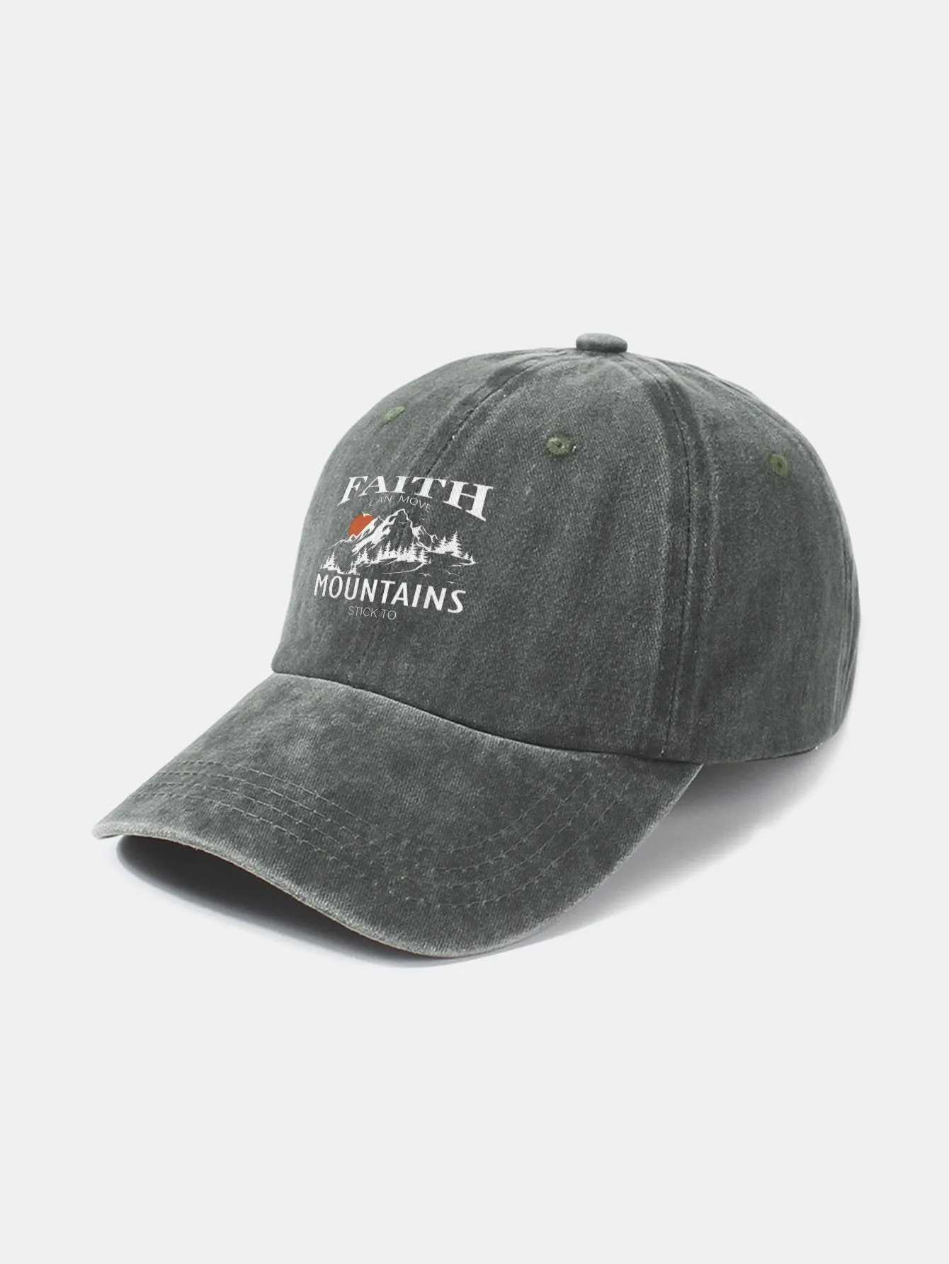 Sunrise Mountain Climbing Pattern Classic Retro Dibasuh Cap Baseball Cap Baseball