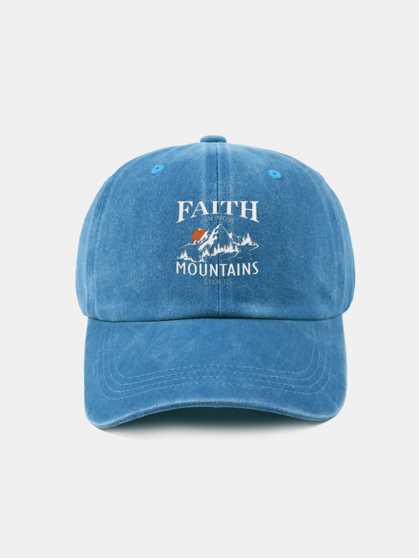 Sunrise Mountain Climbing Pattern Classic Retro Dibasuh Cap Baseball Cap Baseball