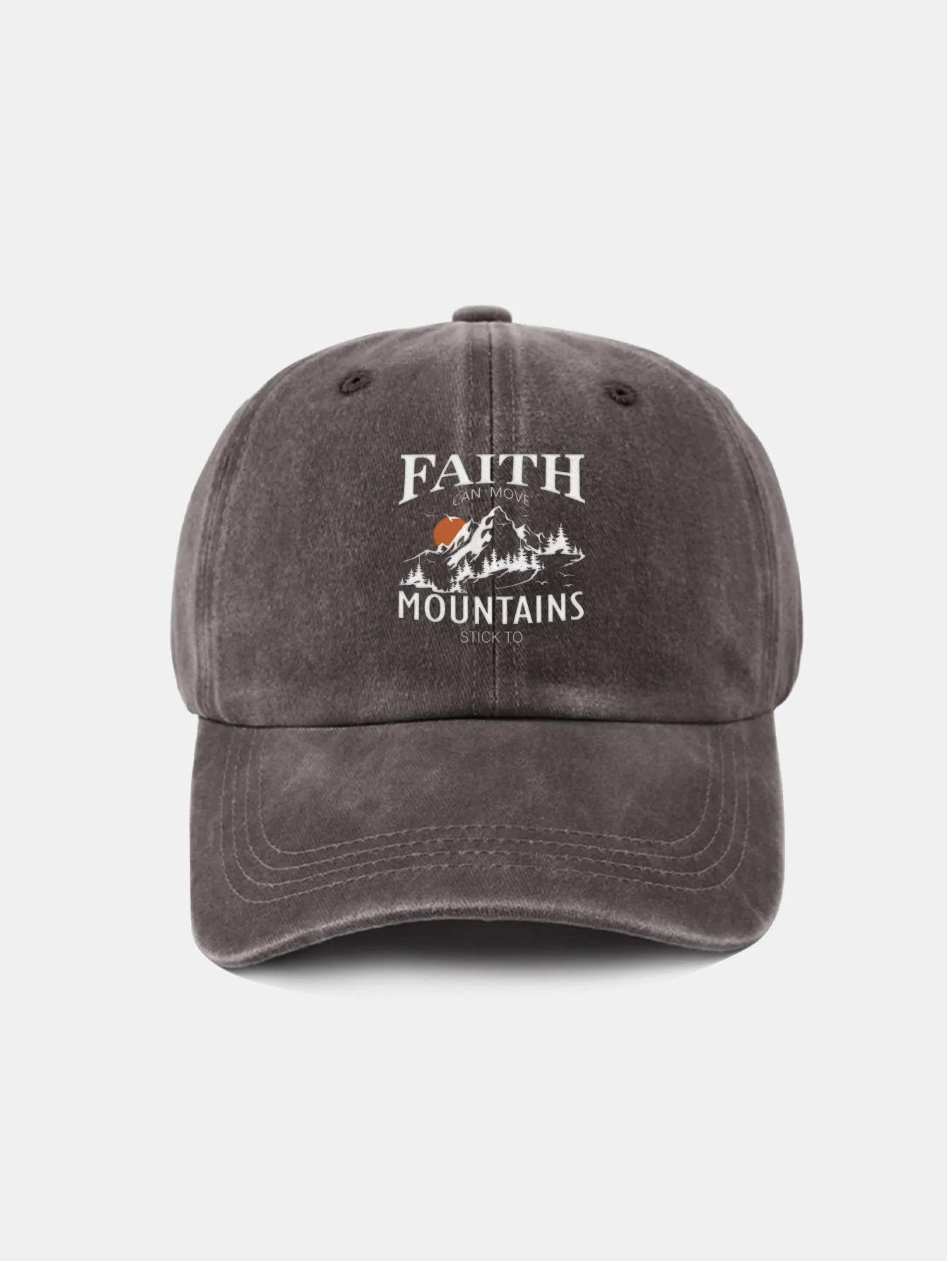 Sunrise Mountain Climbing Pattern Classic Retro Dibasuh Cap Baseball Cap Baseball