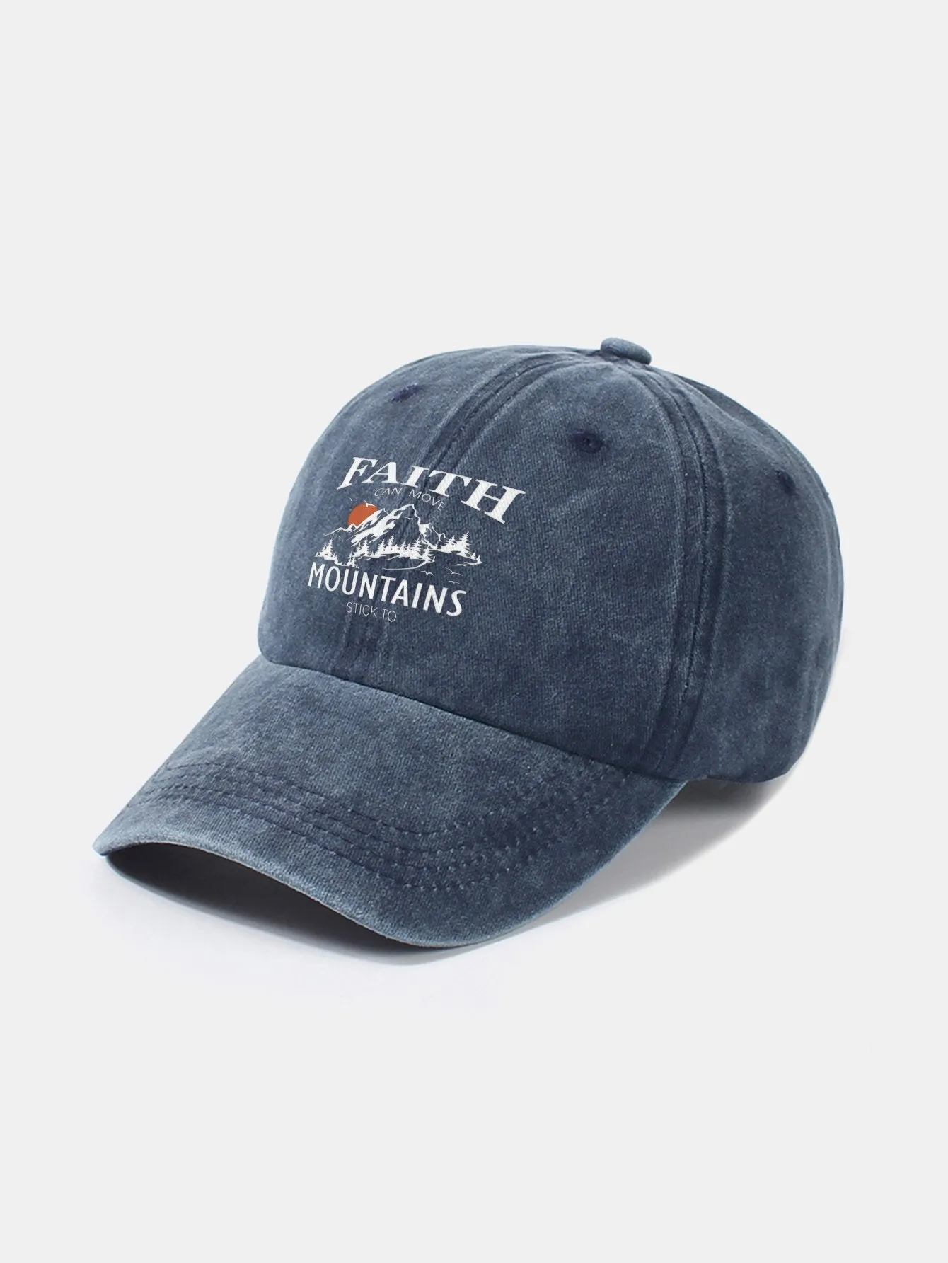 Sunrise Mountain Climbing Pattern Classic Retro Dibasuh Cap Baseball Cap Baseball