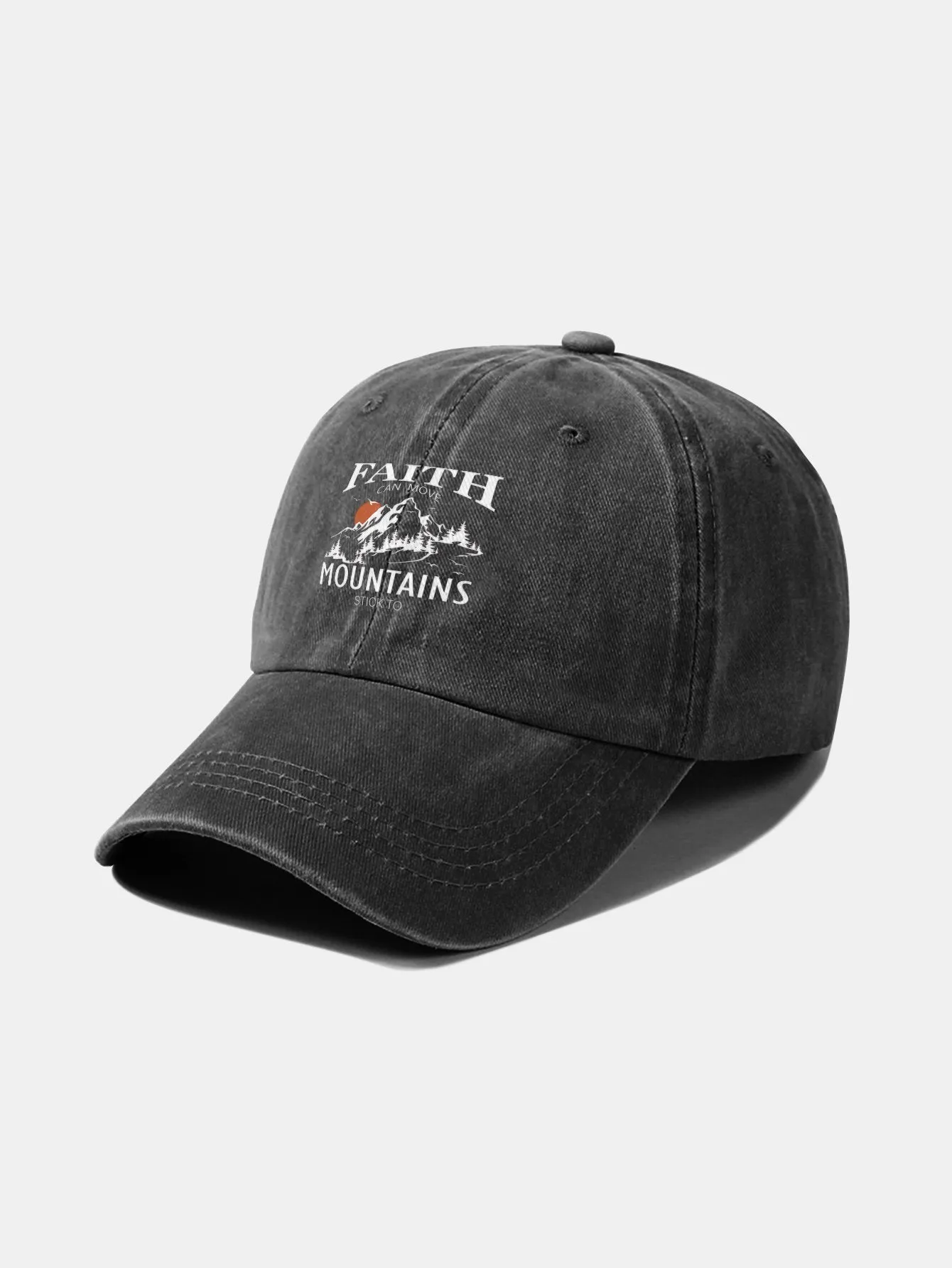 Sunrise Mountain Climbing Pattern Classic Retro Dibasuh Cap Baseball Cap Baseball