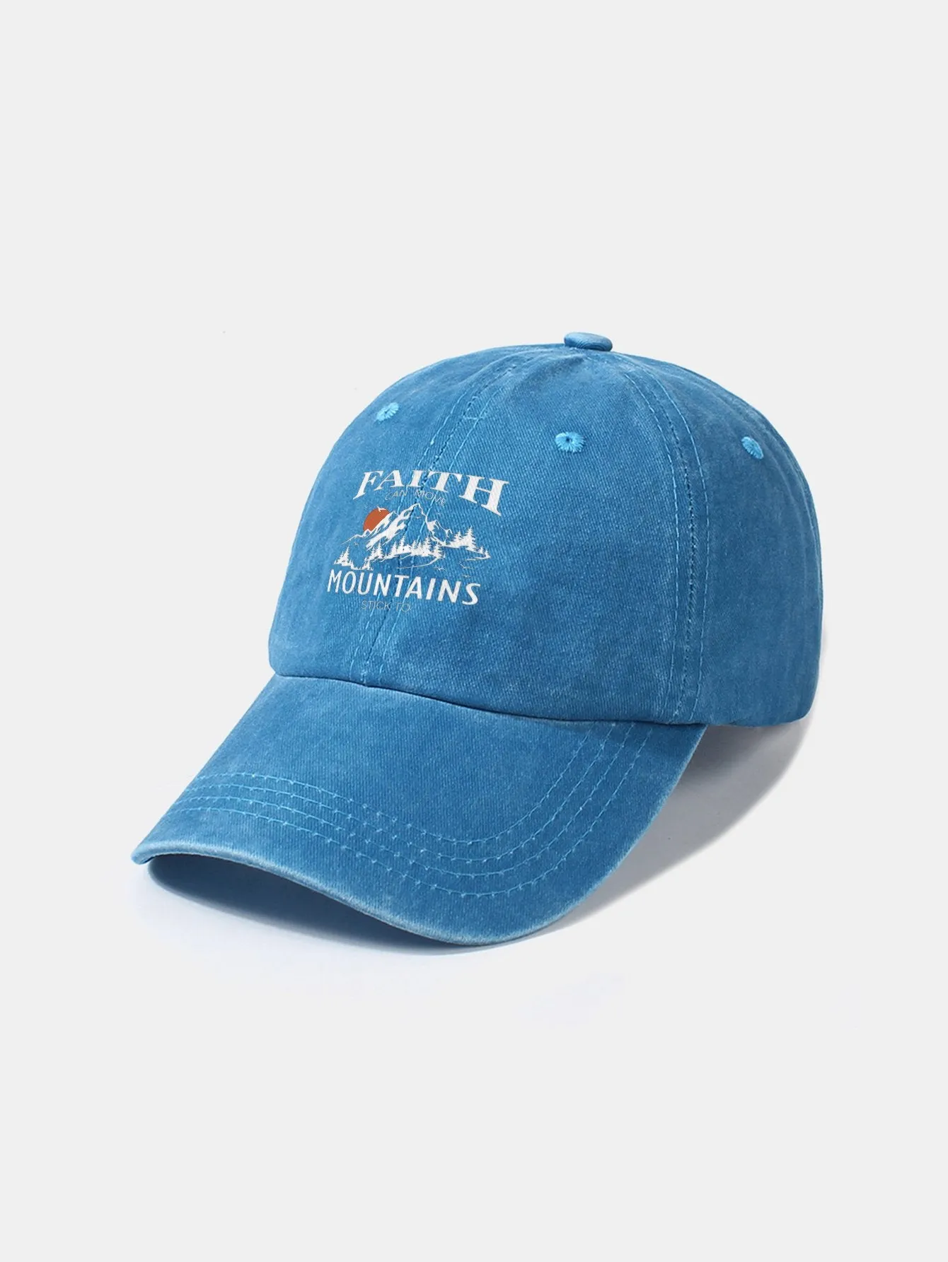 Sunrise Mountain Climbing Pattern Classic Retro Dibasuh Cap Baseball Cap Baseball