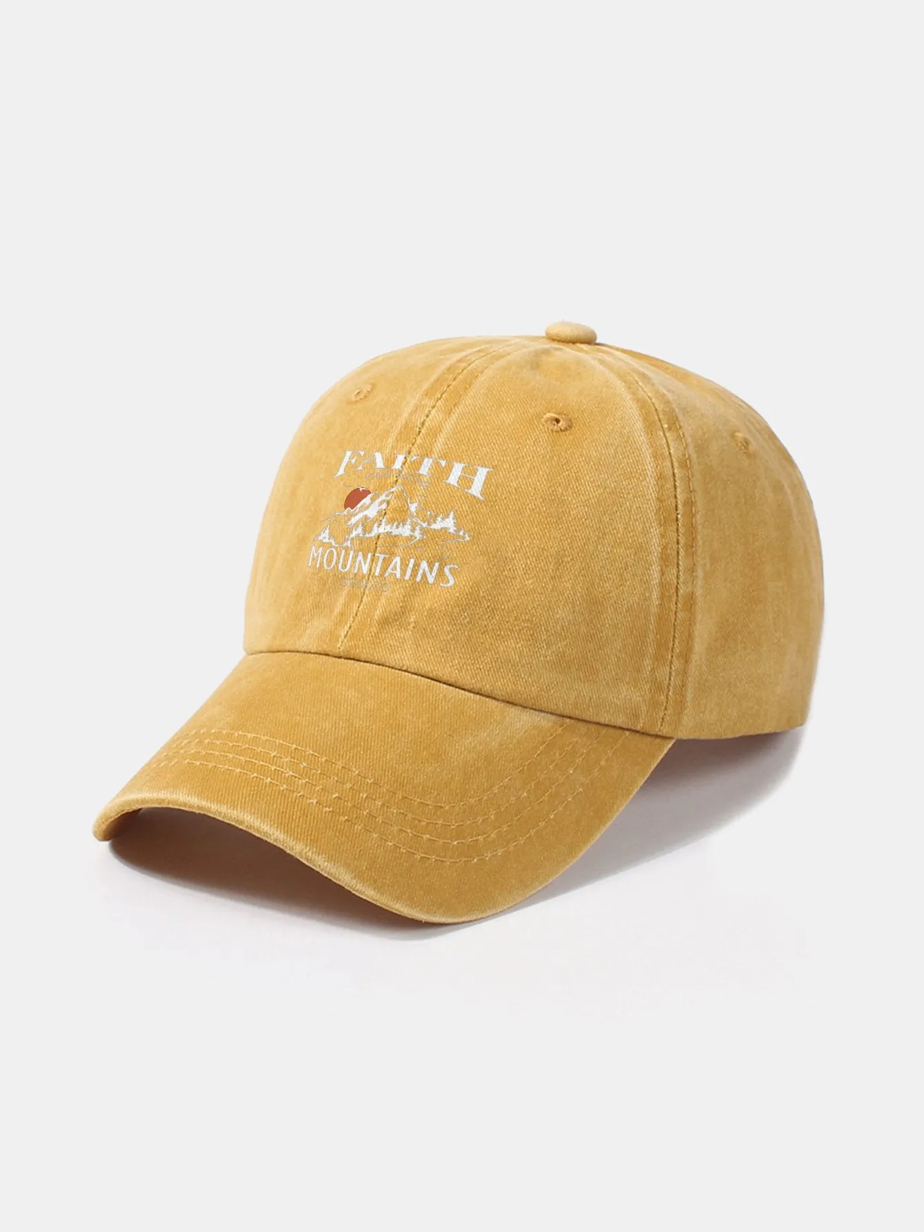 Sunrise Mountain Climbing Pattern Classic Retro Dibasuh Cap Baseball Cap Baseball