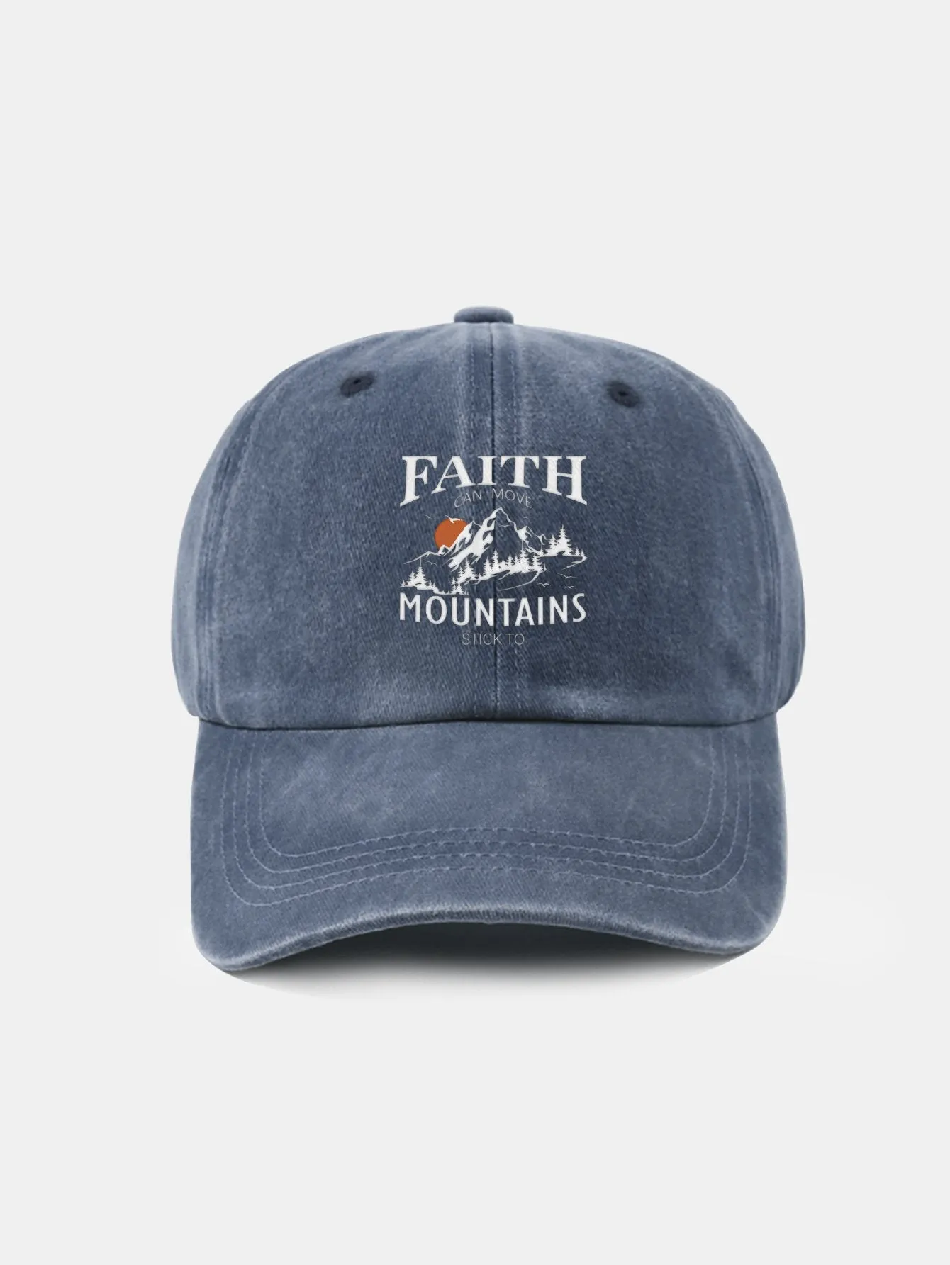 Sunrise Mountain Climbing Pattern Classic Retro Dibasuh Cap Baseball Cap Baseball