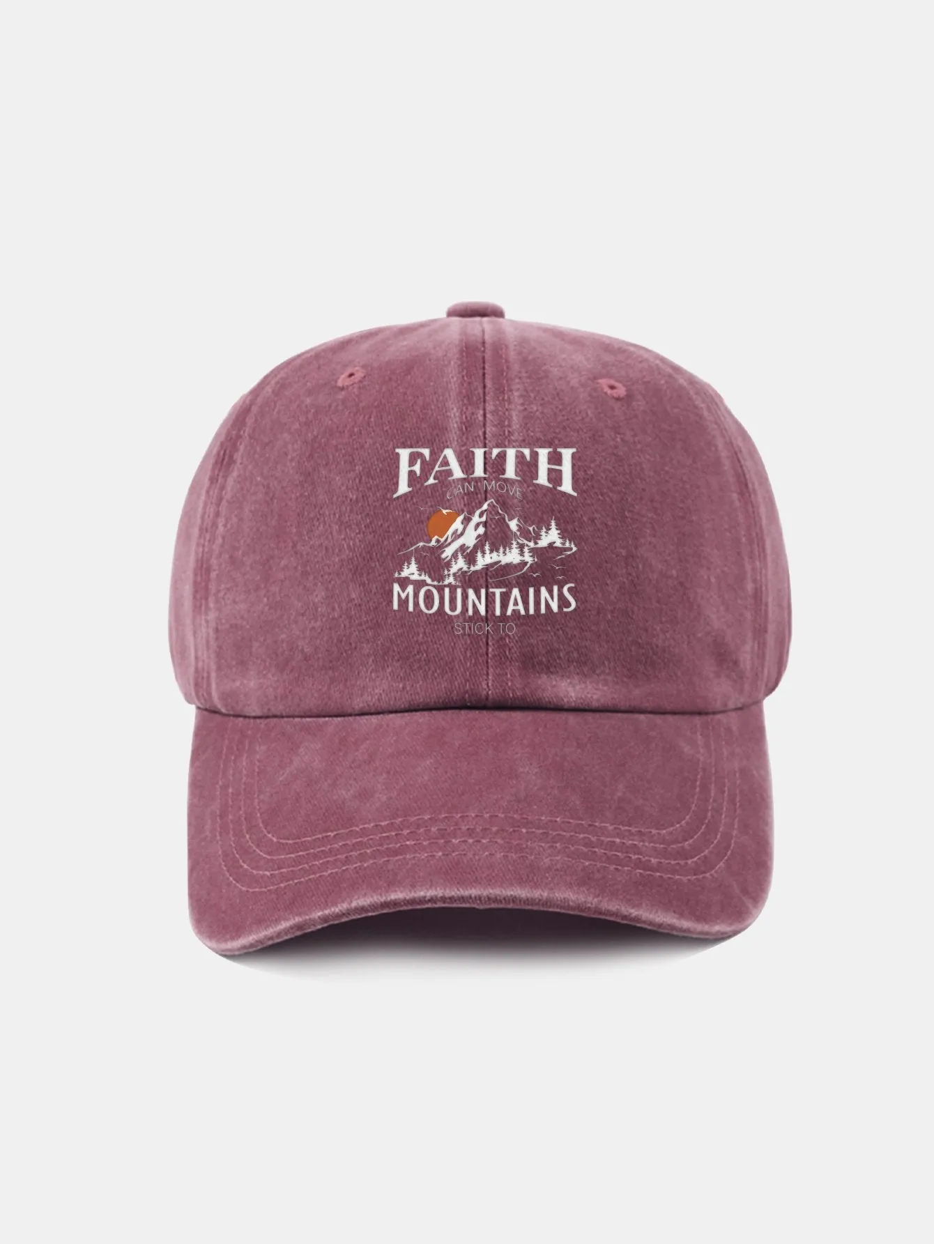 Sunrise Mountain Climbing Pattern Classic Retro Dibasuh Cap Baseball Cap Baseball