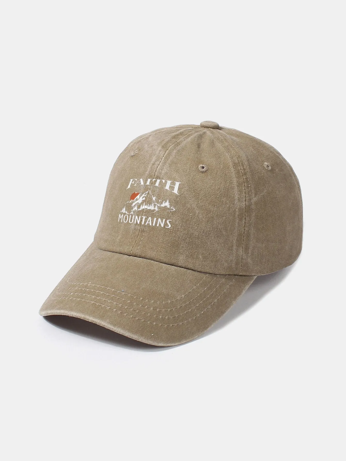 Sunrise Mountain Climbing Pattern Classic Retro Dibasuh Cap Baseball Cap Baseball