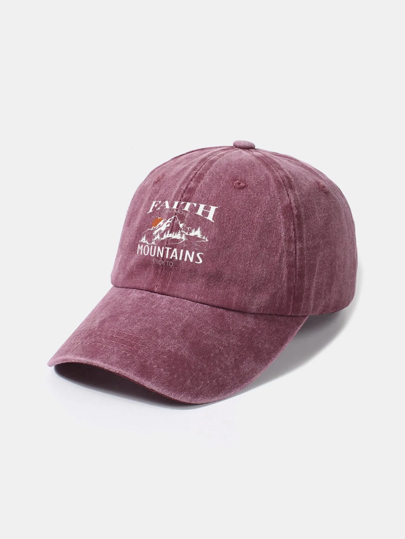 Sunrise Mountain Climbing Pattern Classic Retro Dibasuh Cap Baseball Cap Baseball