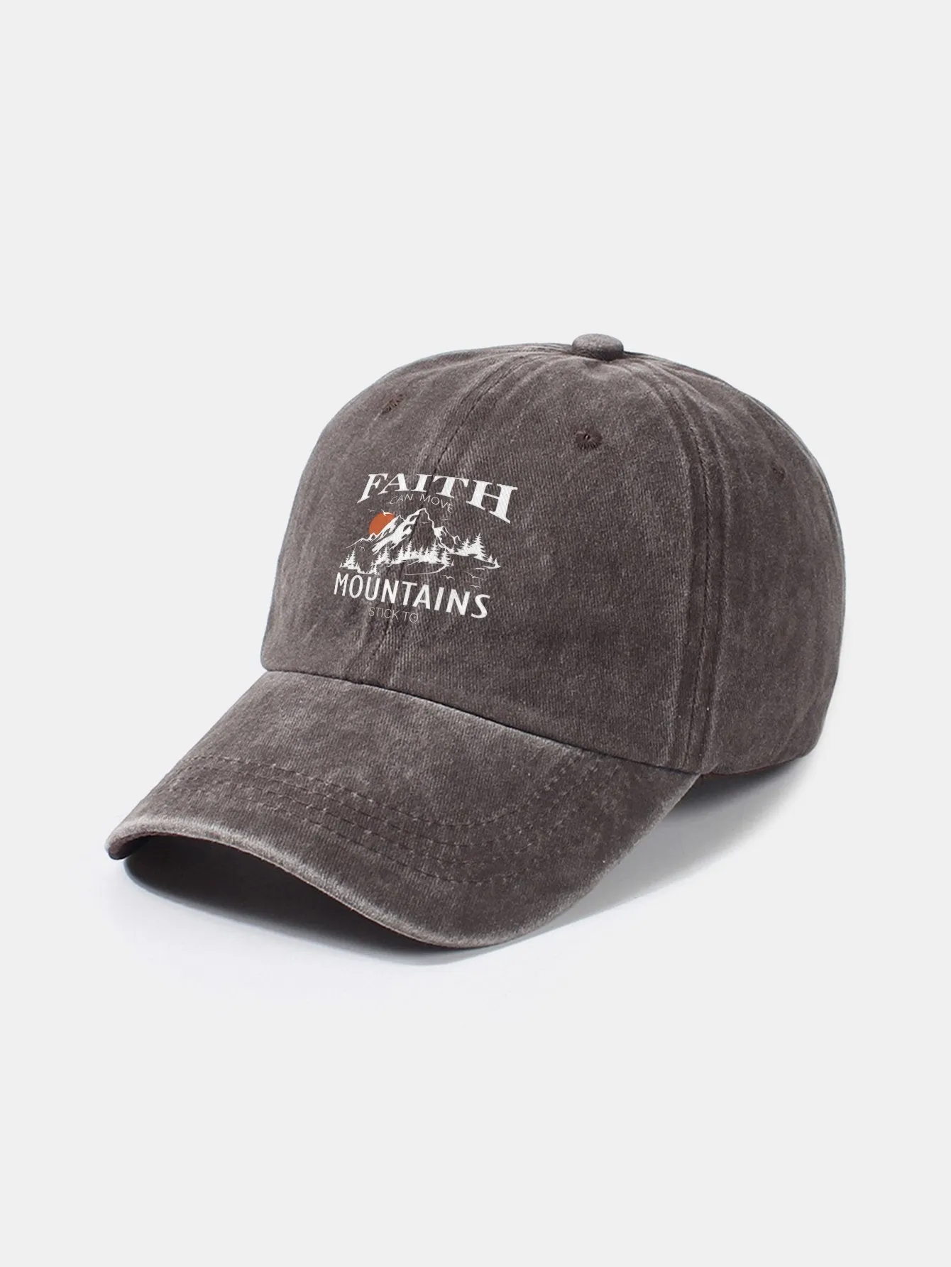 Sunrise Mountain Climbing Pattern Classic Retro Dibasuh Cap Baseball Cap Baseball