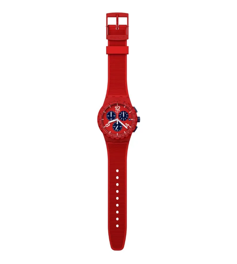 Swatch Chrono Watch Primarily Red SUSR407
