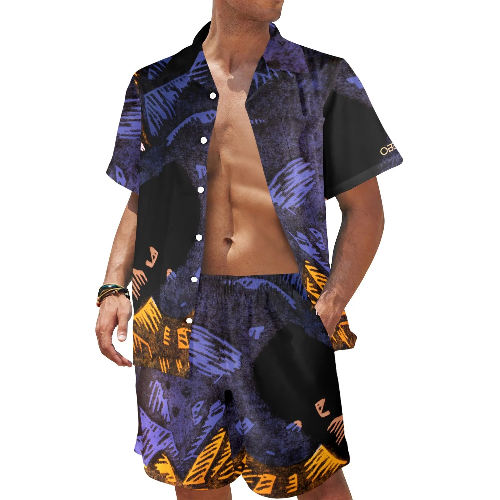 Sympathetic Magic: Veils Men's Shirt and Shorts Outfit with Pocket