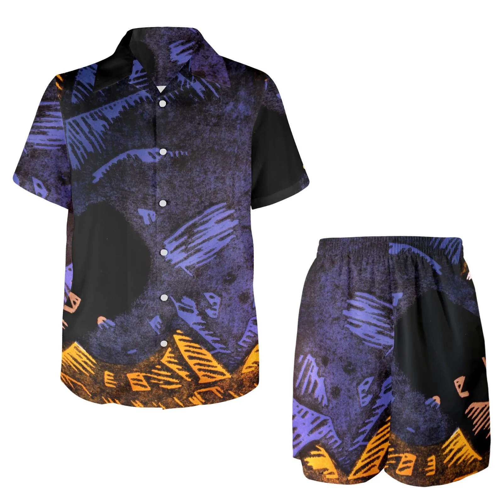 Sympathetic Magic: Veils Men's Shirt and Shorts Outfit with Pocket