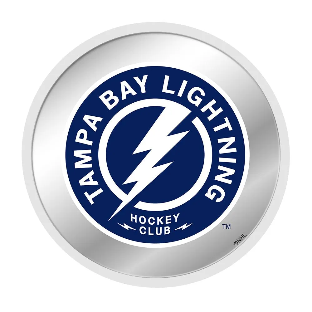 Tampa Bay Lightning: Secondary Logo - Modern Disc Mirrored Wall Sign