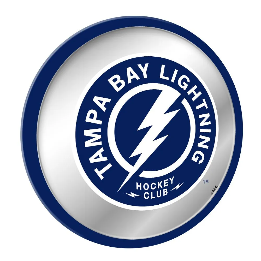 Tampa Bay Lightning: Secondary Logo - Modern Disc Mirrored Wall Sign