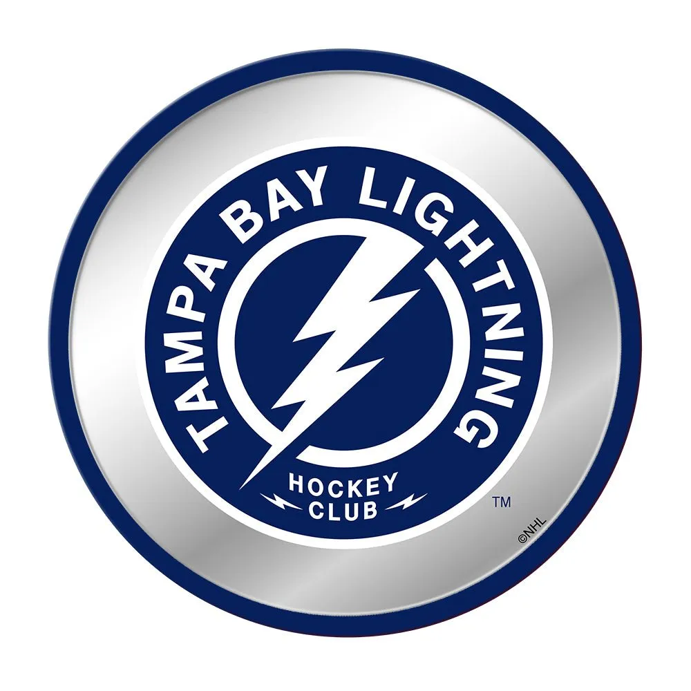 Tampa Bay Lightning: Secondary Logo - Modern Disc Mirrored Wall Sign