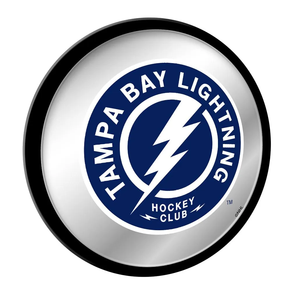 Tampa Bay Lightning: Secondary Logo - Modern Disc Mirrored Wall Sign