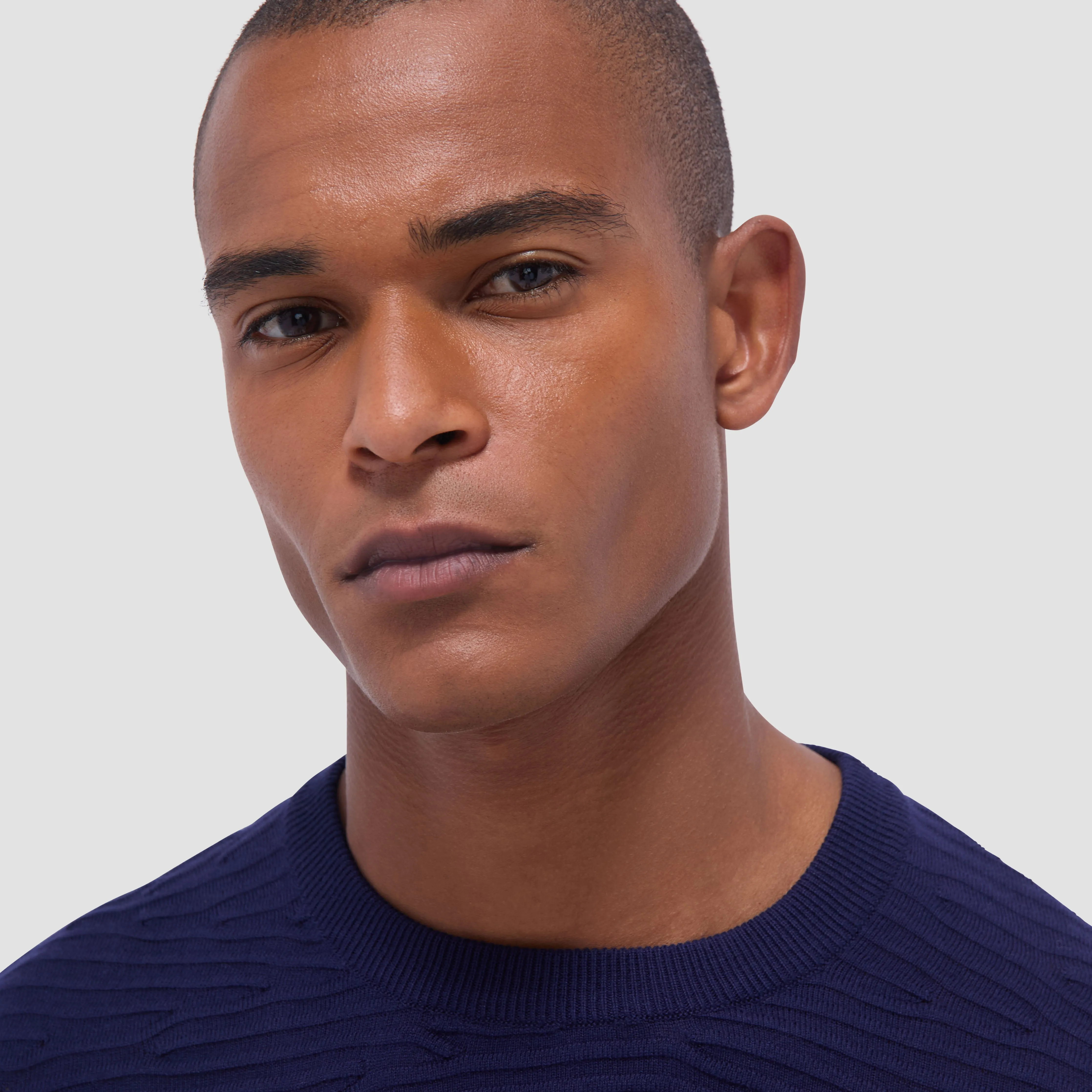 Texture Stitch Crew Neck Sweater