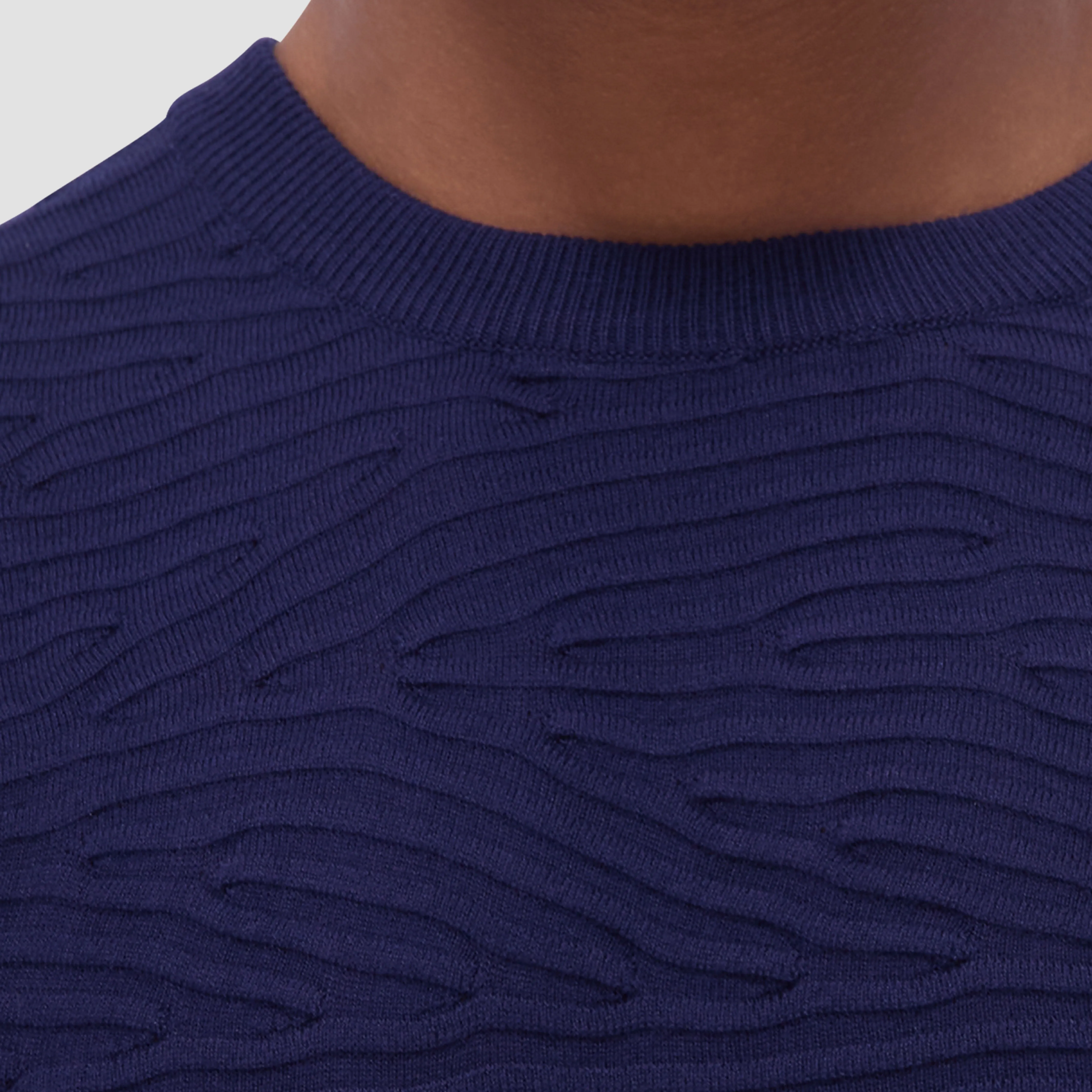 Texture Stitch Crew Neck Sweater