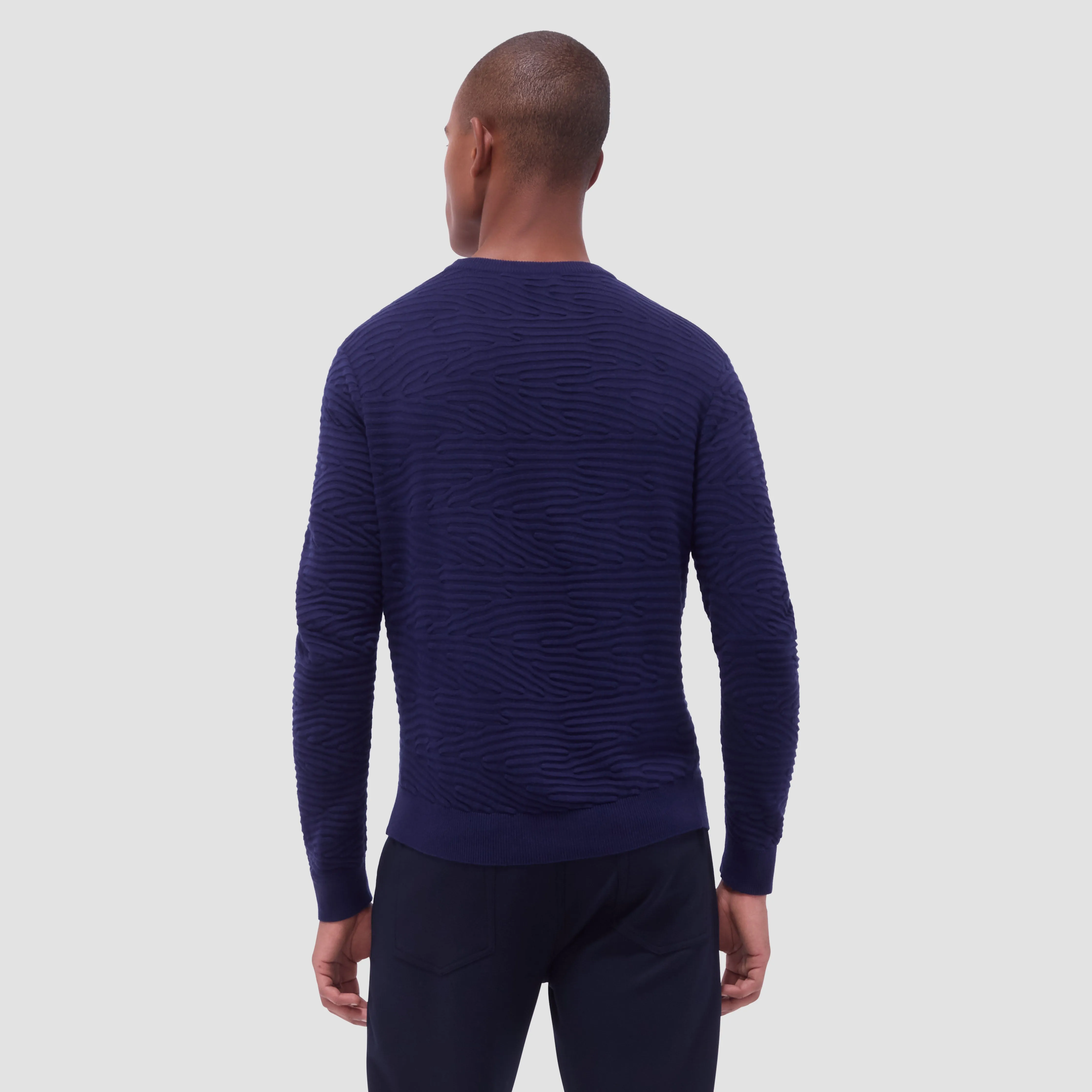 Texture Stitch Crew Neck Sweater