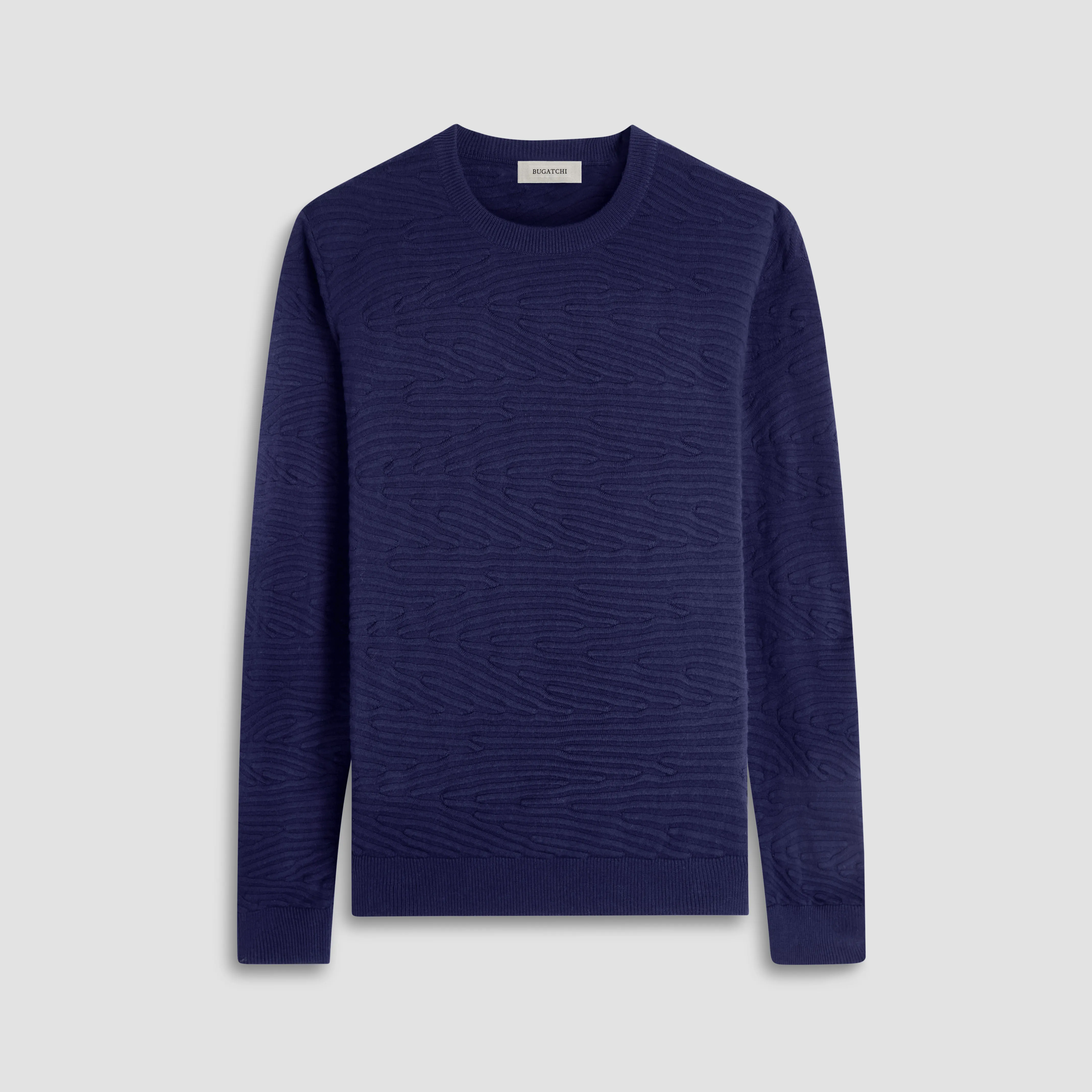 Texture Stitch Crew Neck Sweater