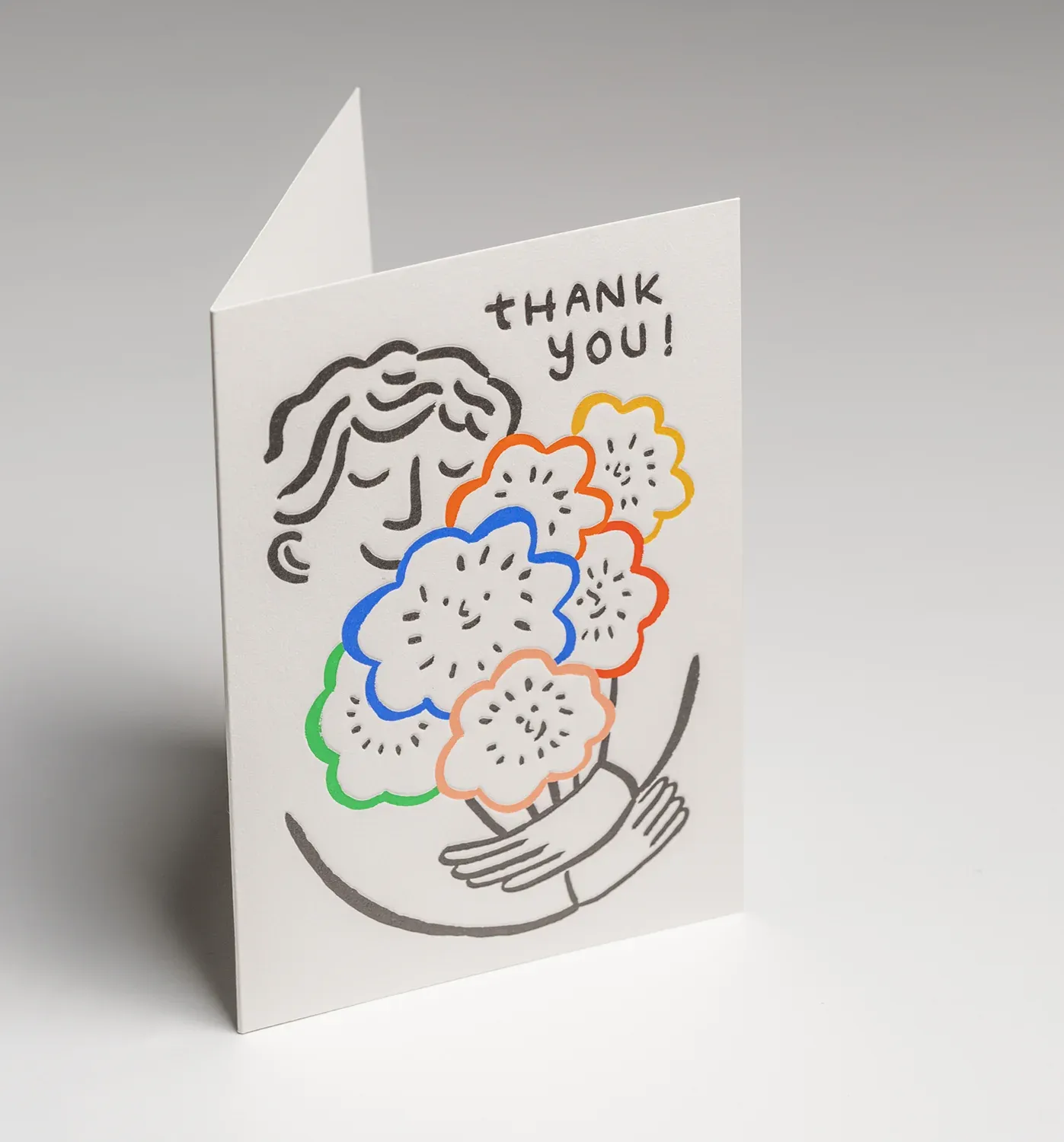Thank You Floral Bouquet Retro