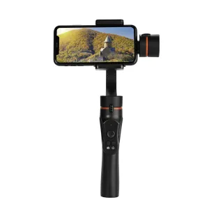 Three-Axis Handheld Smartphone Gimbal Stabilizer Mobile Phone Balancer Counterweight Photography black