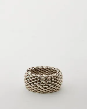 Tiffany & Co. Sterling Silver Mesh Domed Ring - 4.5