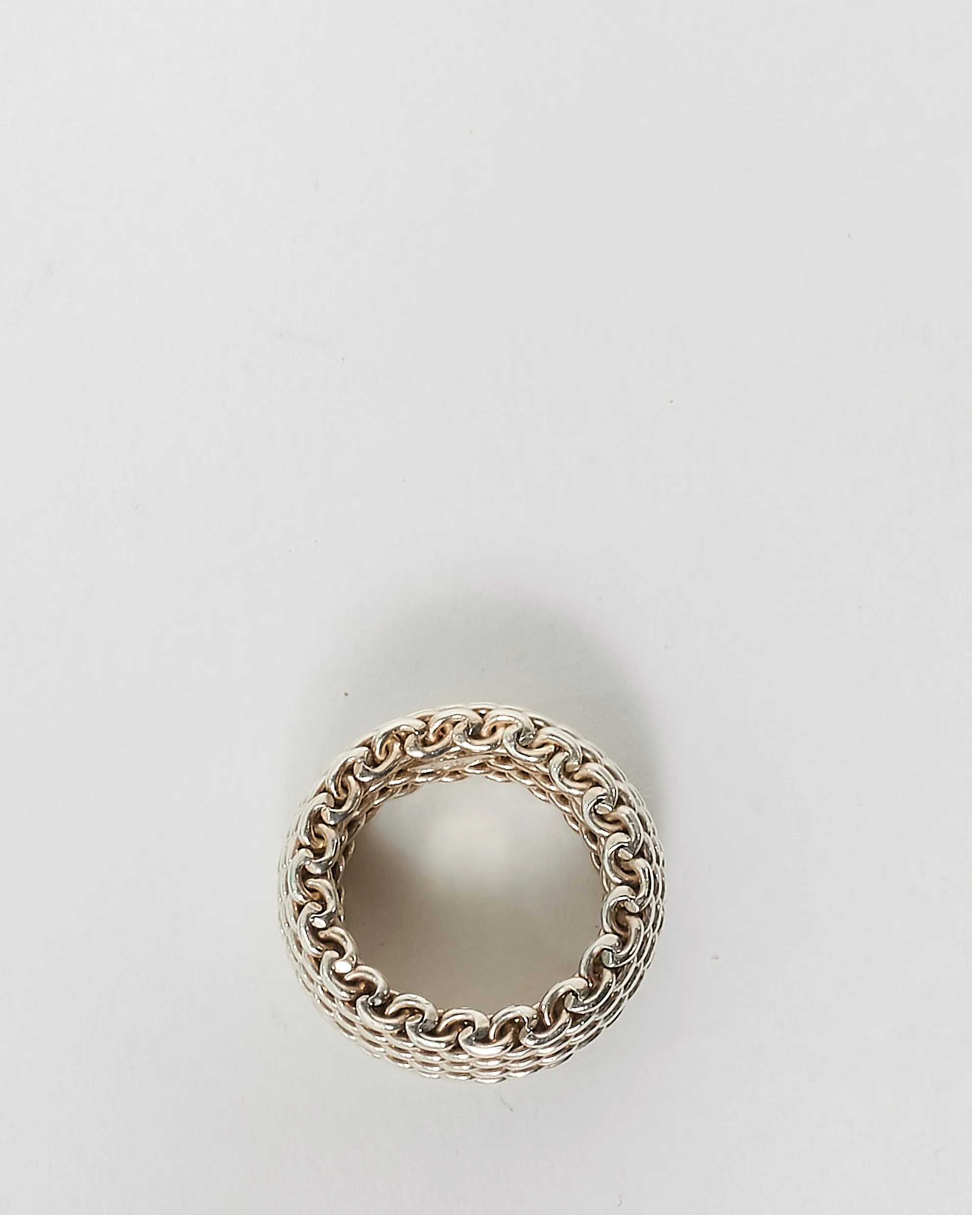 Tiffany & Co. Sterling Silver Mesh Domed Ring - 4.5