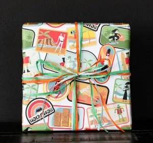 Tiki Hauntwaii Gift Wrap - White (1 Sheet)