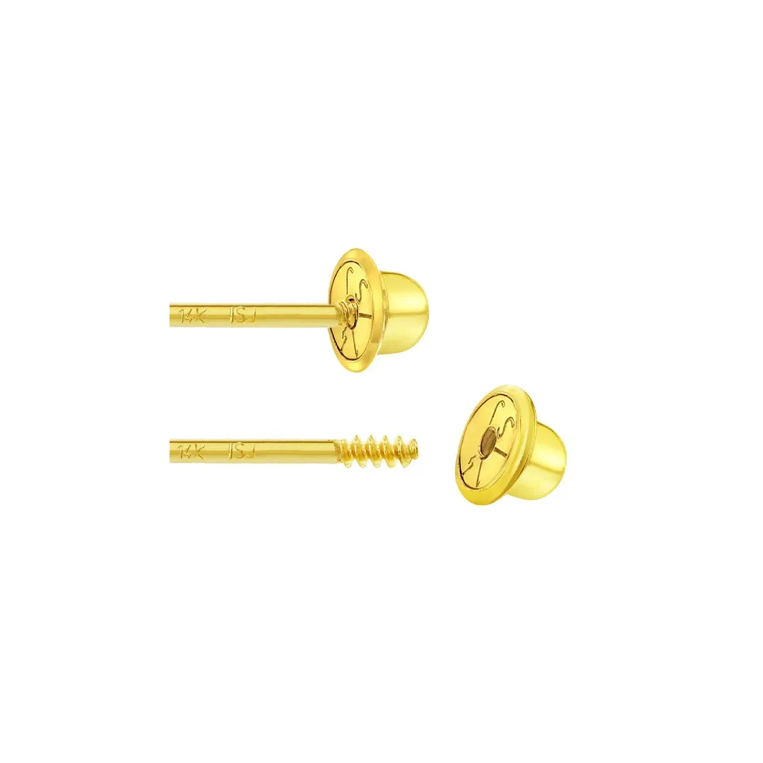 Tiny Open Heart Little Girl's Stud Earring