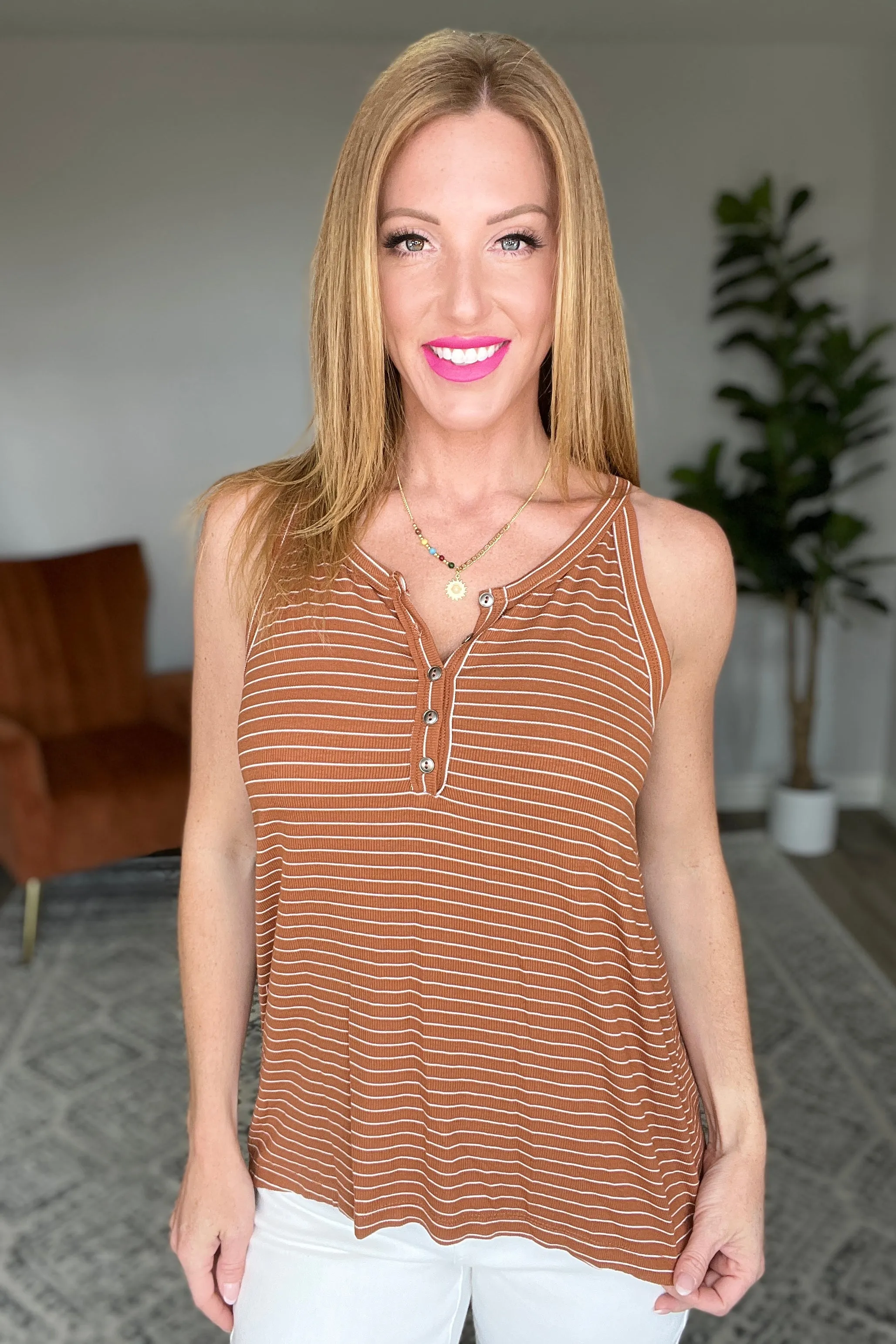 Tip Me Off Striped Tank