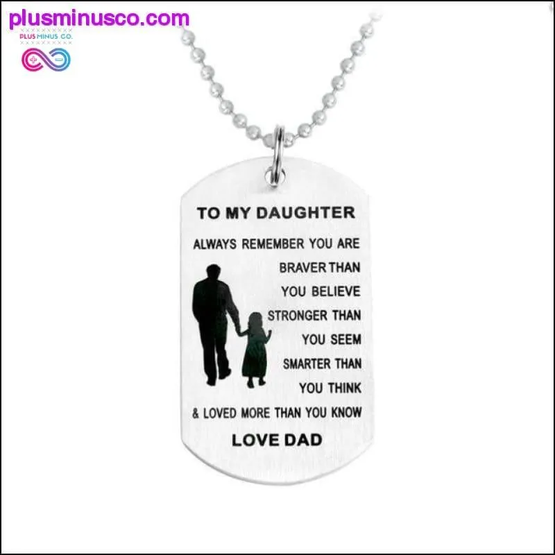 To My Son/Daughter-LOVE DAD/MOM Jewelry