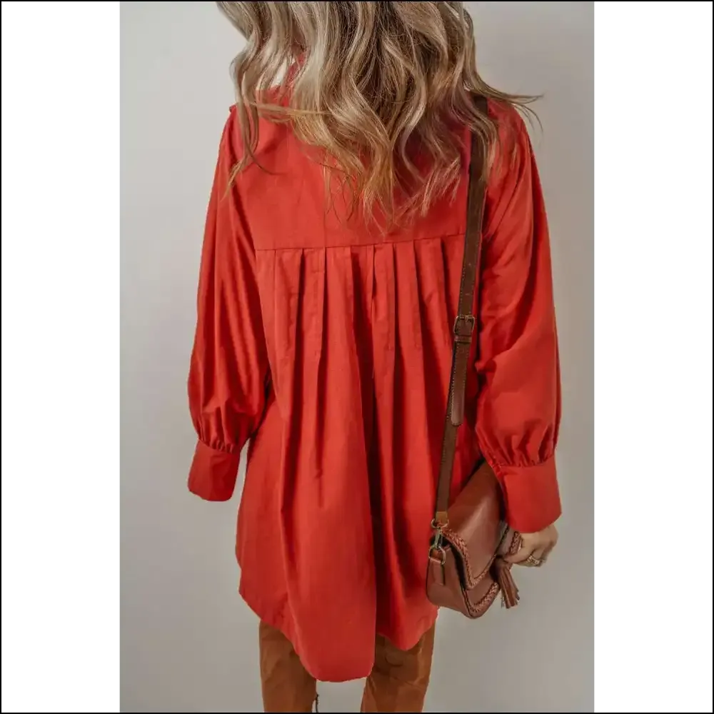 Tomato Red Bishop Sleeve Dress: so Hot, It's Ketchup! 🍅 Needful Things