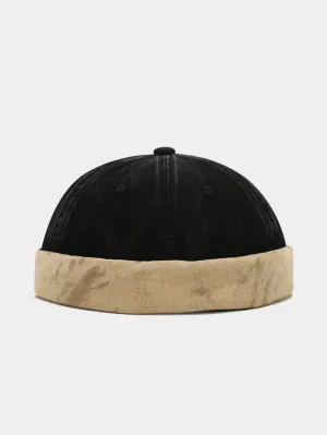 Topi retro denim tanpa jim tanpa