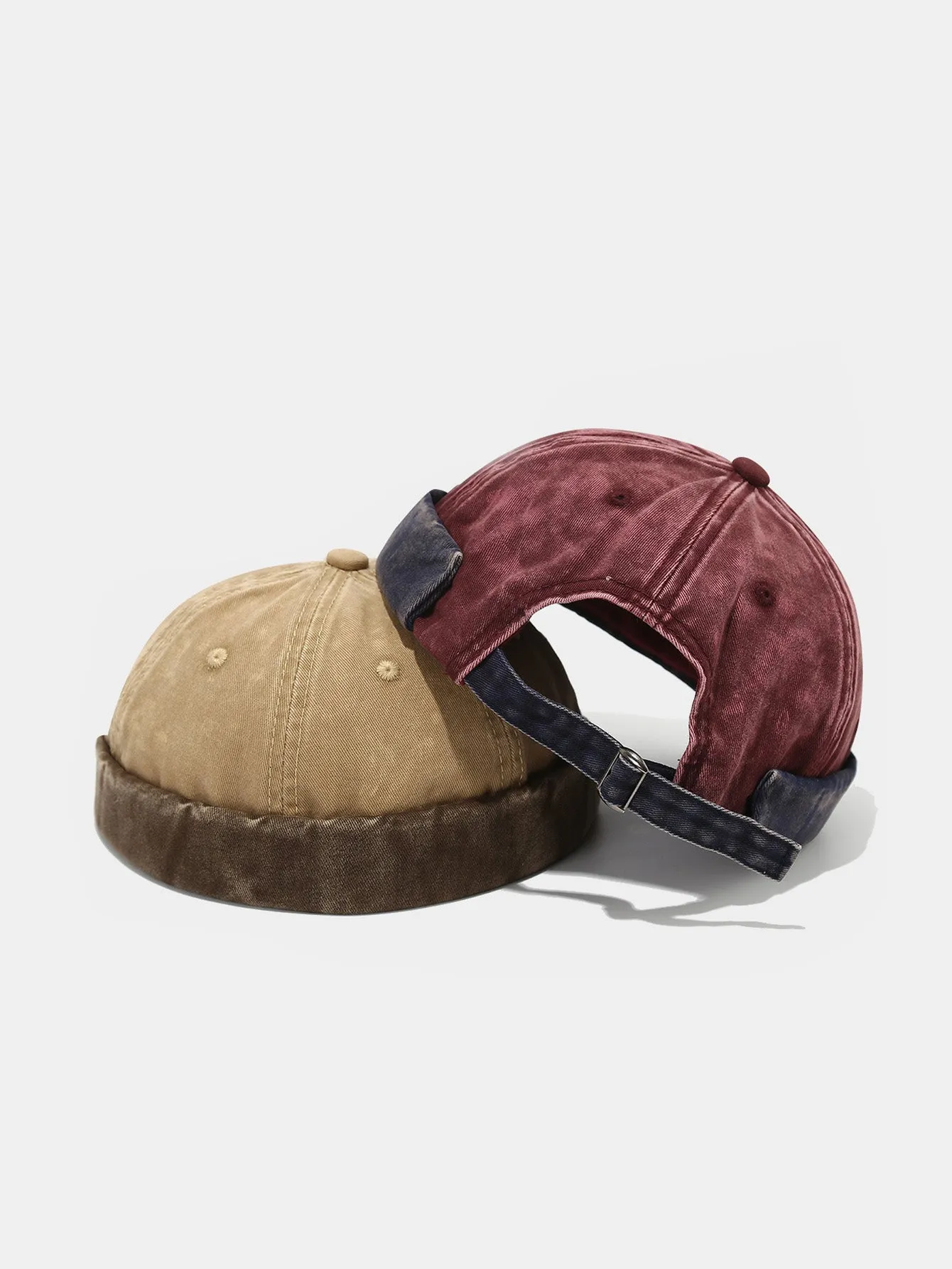 Topi retro denim tanpa jim tanpa