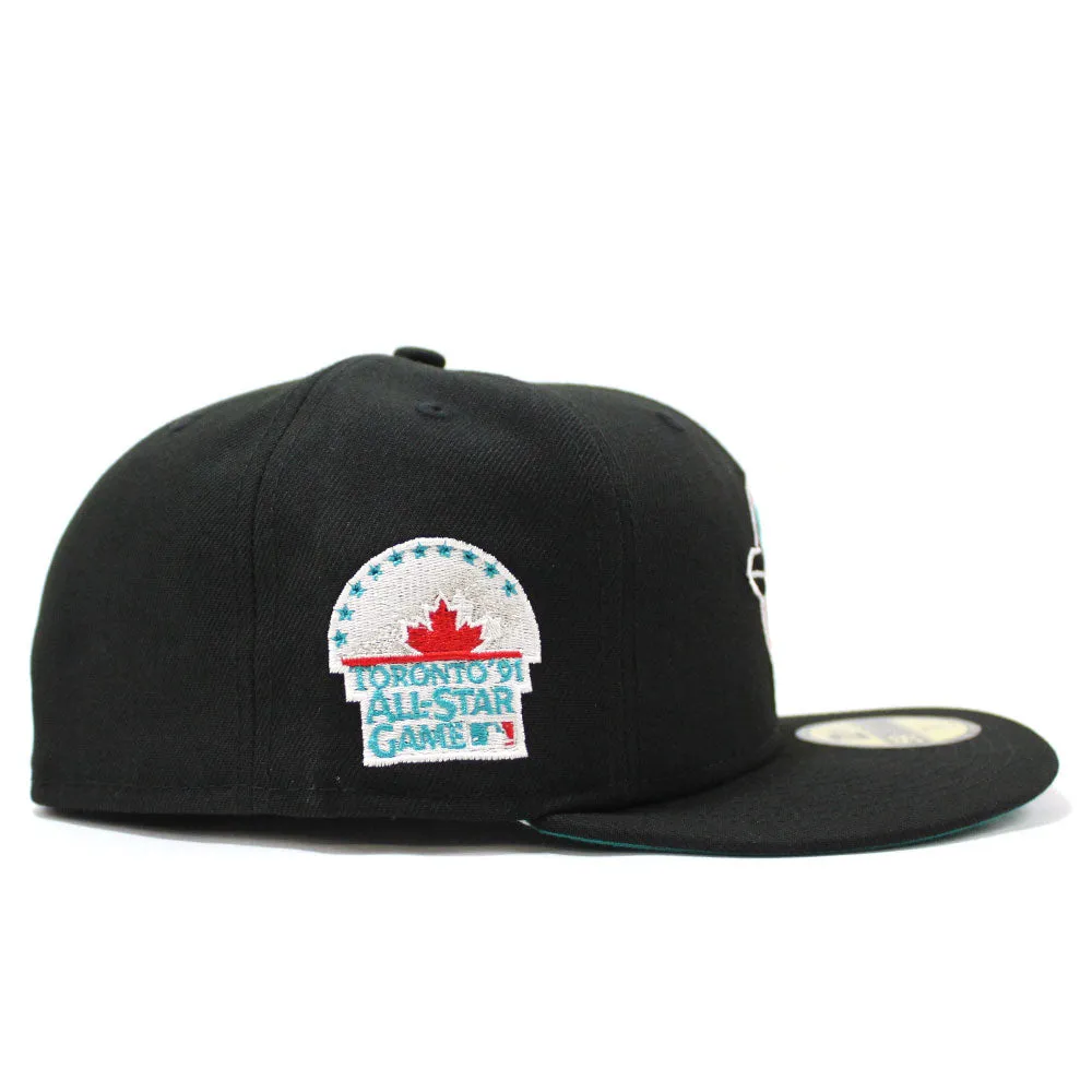 Toronto Blue Jays 1991 All Star Game New Era 59Fifty Fitted Hat (Black Teal Under Brim)