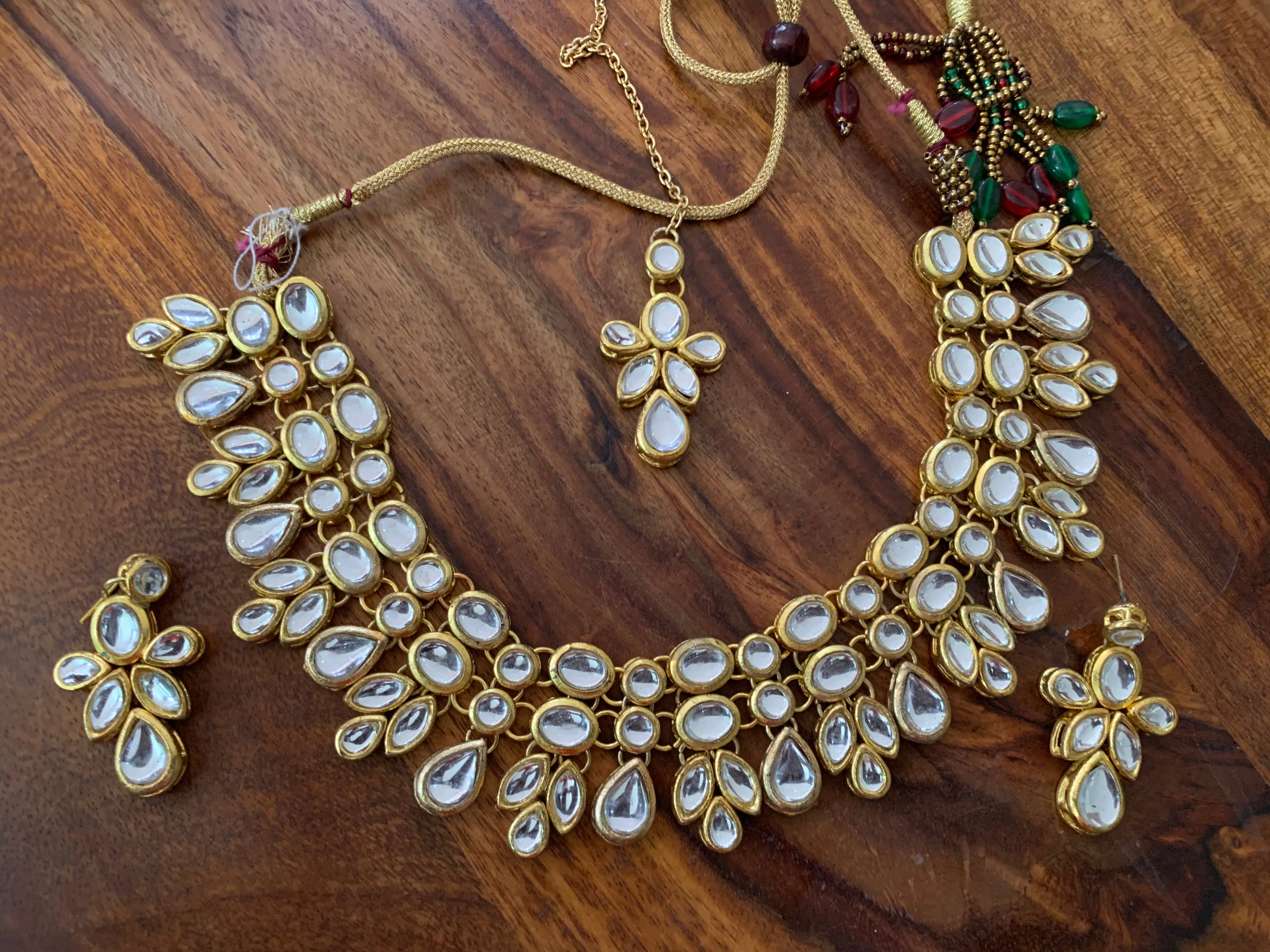 Traditional Gold-Plated Kundan Necklace Set
