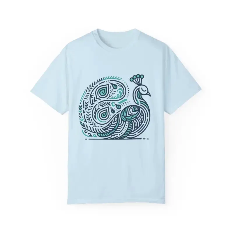 Trendy Peacock Tee with Soft Cotton Comfort
