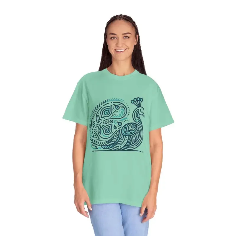 Trendy Peacock Tee with Soft Cotton Comfort