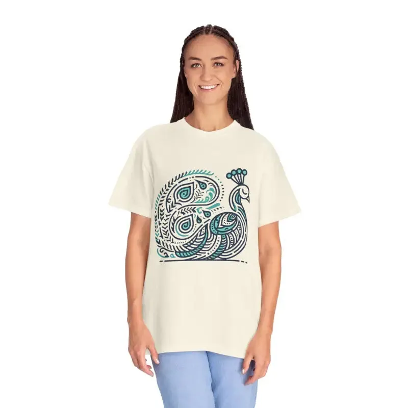 Trendy Peacock Tee with Soft Cotton Comfort