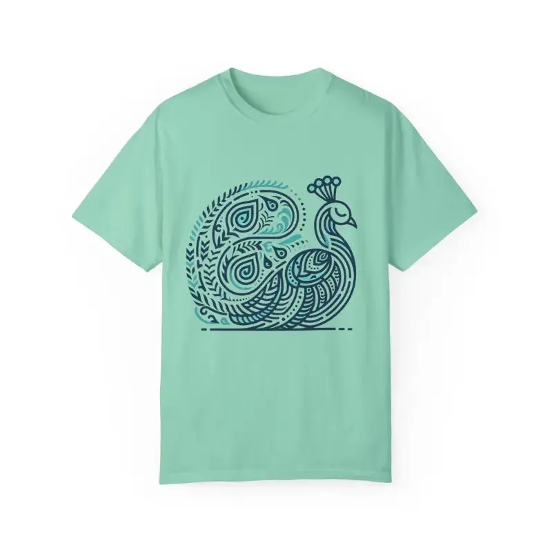 Trendy Peacock Tee with Soft Cotton Comfort