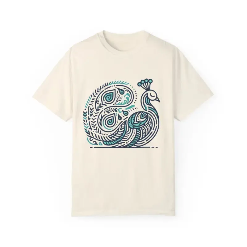 Trendy Peacock Tee with Soft Cotton Comfort