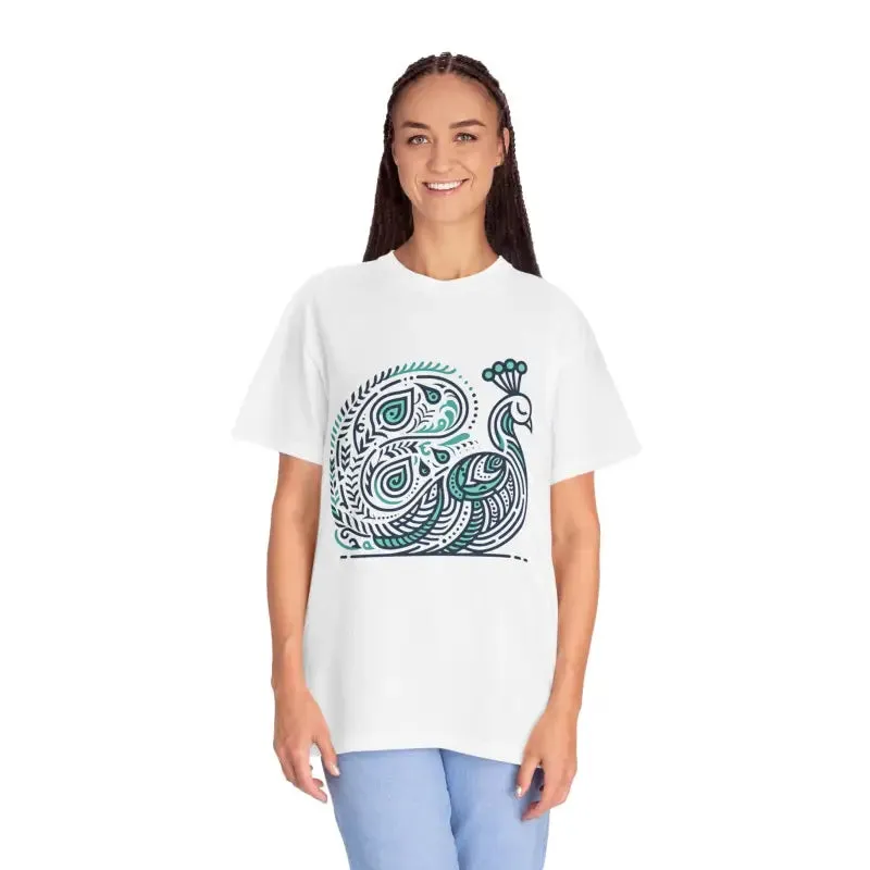 Trendy Peacock Tee with Soft Cotton Comfort
