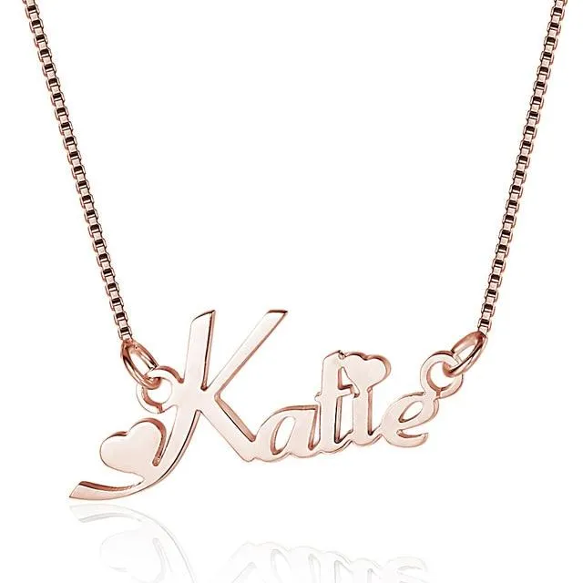 Trendy Personalized Women 925 Sterling Silver Necklace with Customized Russian Name Pendant, Gift for Girlfriend