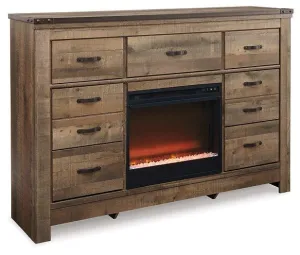 Trinell Dresser with Electric Fireplace