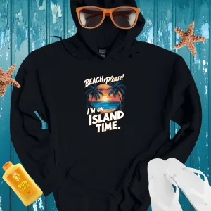 Tropical Sunset Island Time Hoodie For Beach Lovers