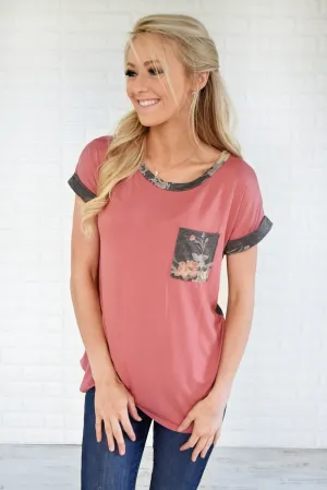 Two Sides of Me Floral Pocket Top